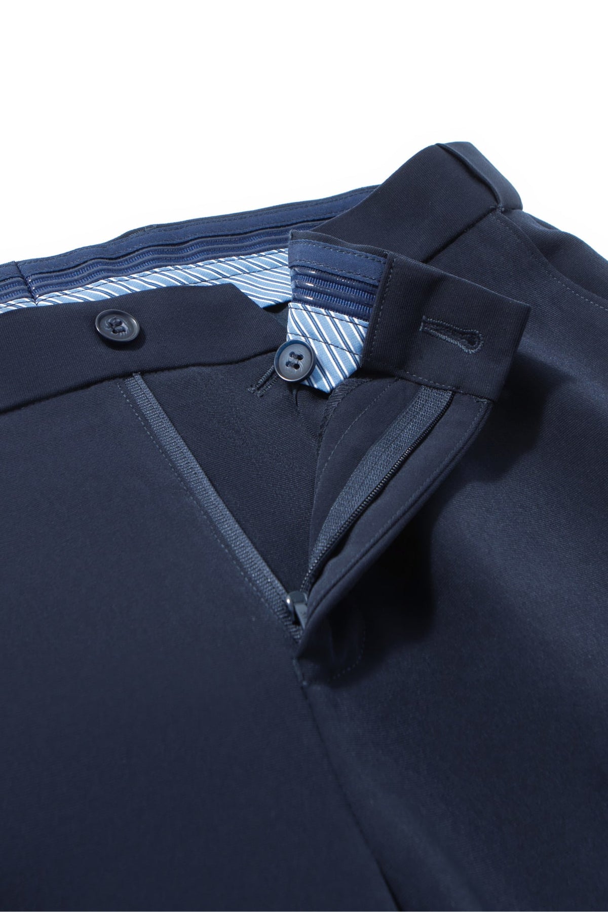 Anti-Bacterial Ottoman Texture Smart Fit Suit Pants with Hidden Elastic Waistband