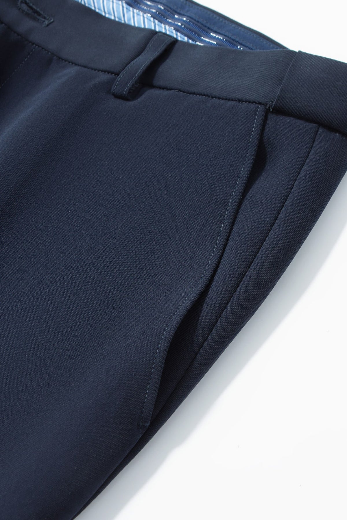 Anti-Bacterial Ottoman Texture Smart Fit Suit Pants with Hidden Elastic Waistband