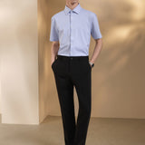 Anti-Bacterial Ottoman Texture Smart Fit Suit Pants with Hidden Elastic Waistband