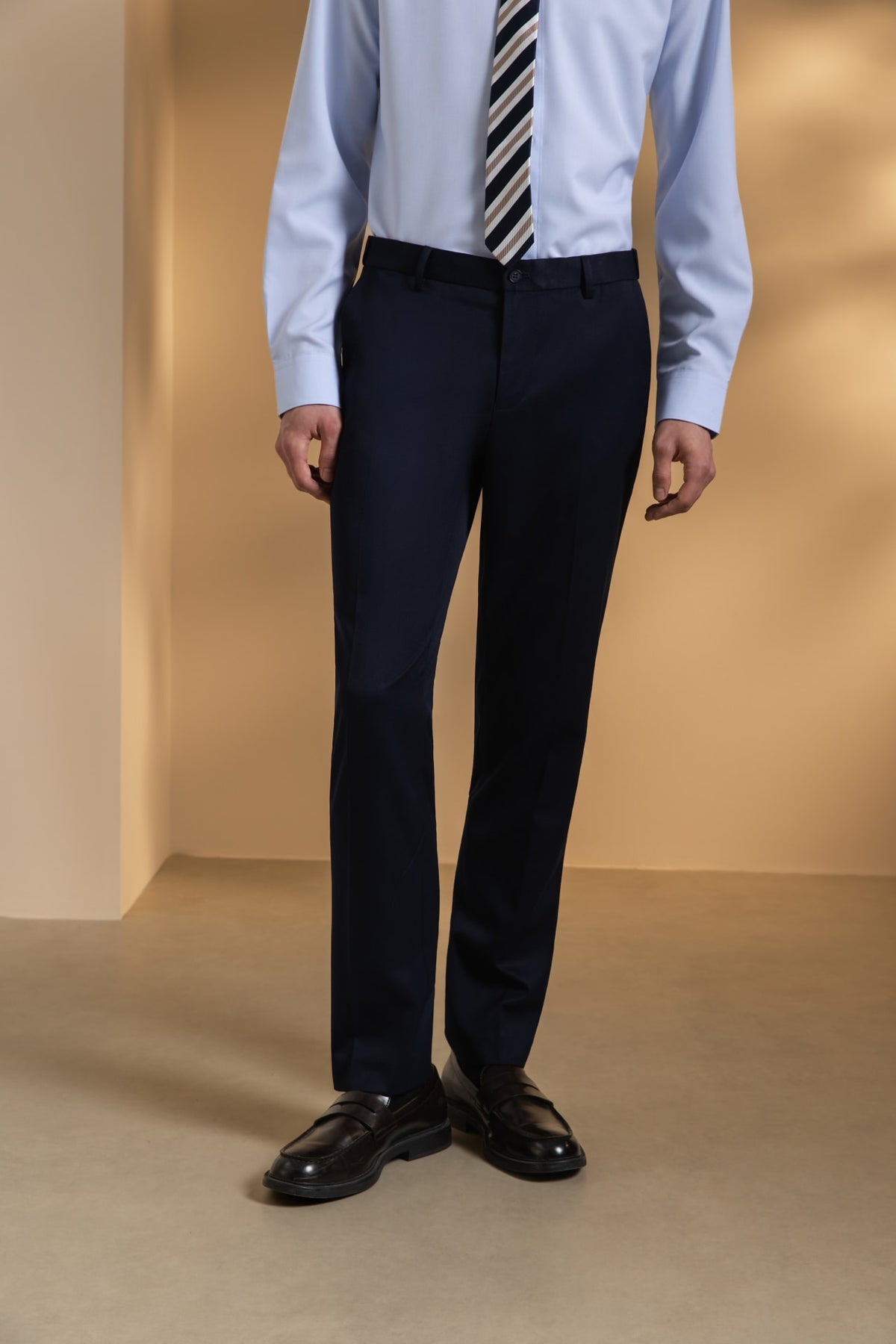 Quick Dry Wicking Twill Smart Fit Suit Pants with Hidden Elastic Waistband