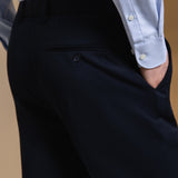 Quick Dry Wicking Twill Smart Fit Suit Pants with Hidden Elastic Waistband