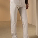 Cotton Nylon Stretch Dobby Regular Fit Casual Pants
