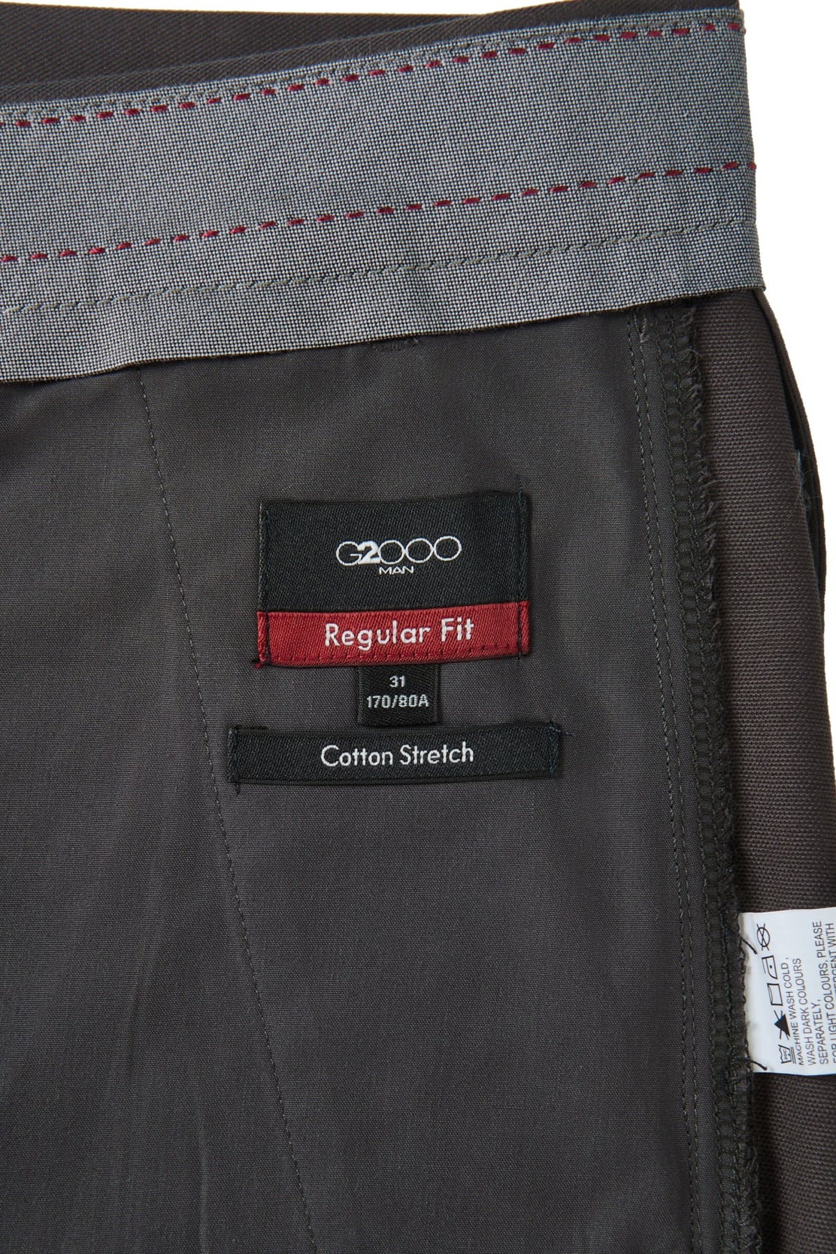 Cotton Nylon Stretch Dobby Regular Fit Casual Pants