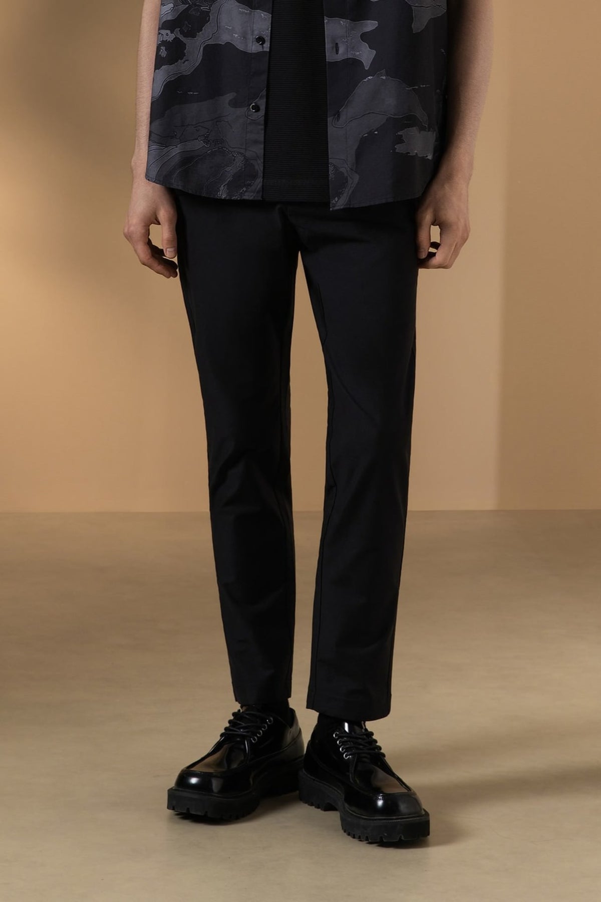Cotton Modal Stretch Twill Slim Tapered Fit Casual Pants