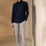 Multi-Way Stretch Poly Knit Ottoman Slim Tapered Fit Casual Pants