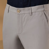 Multi-Way Stretch Poly Knit Ottoman Slim Tapered Fit Casual Pants