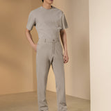 Poly Twill Smart Tapered Fit Casual Pants
