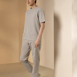 Poly Twill Smart Tapered Fit Casual Pants