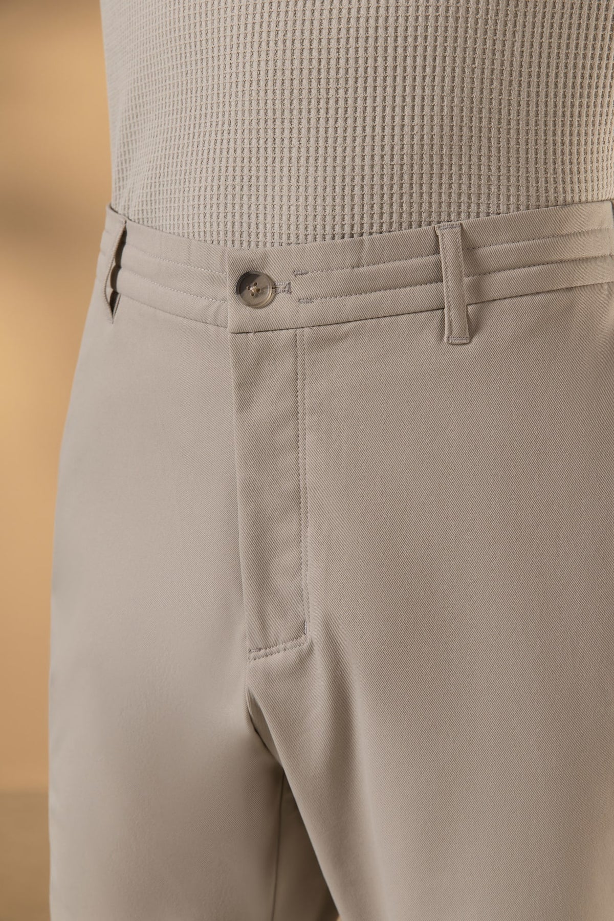 Poly Twill Smart Tapered Fit Casual Pants