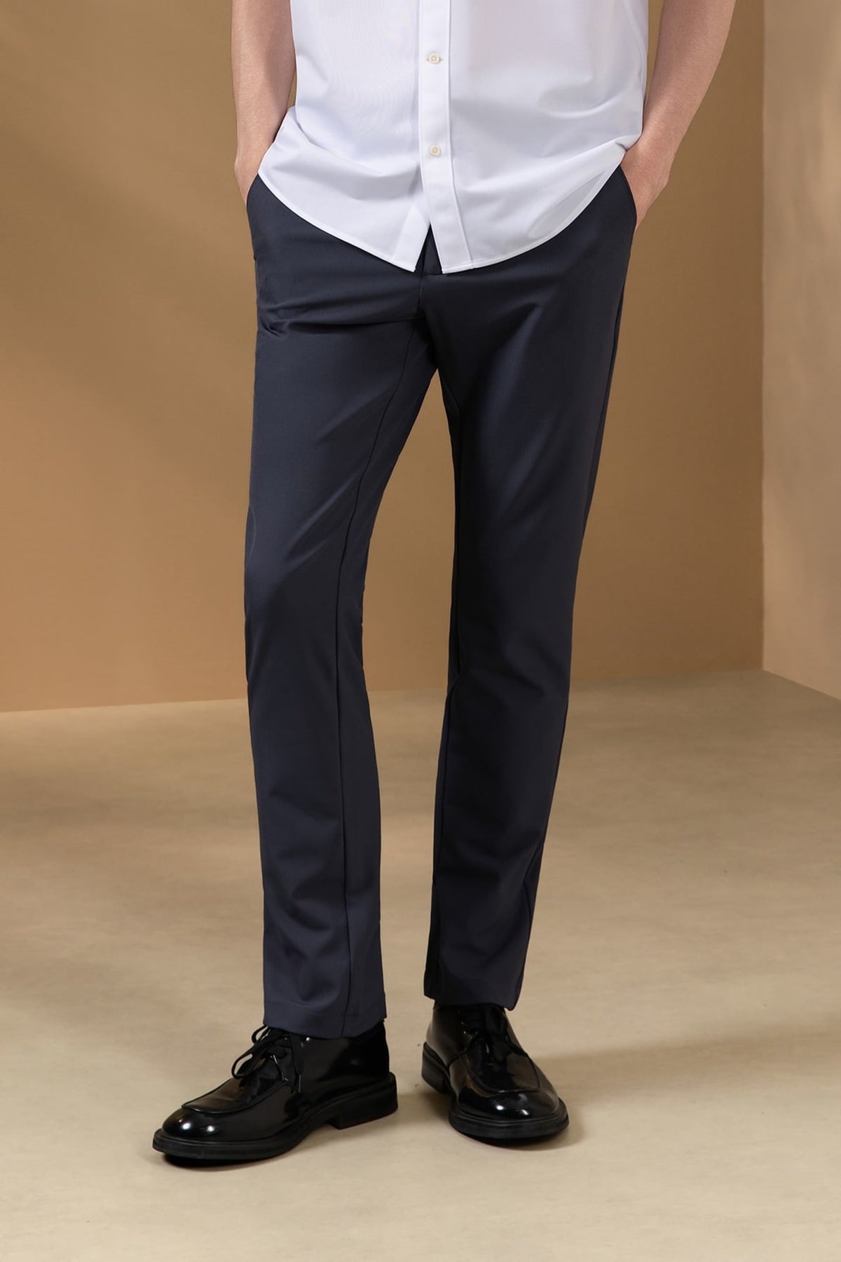 Multi-Way Stretch Nylon Twill Extra Slim Fit Casual Pants
