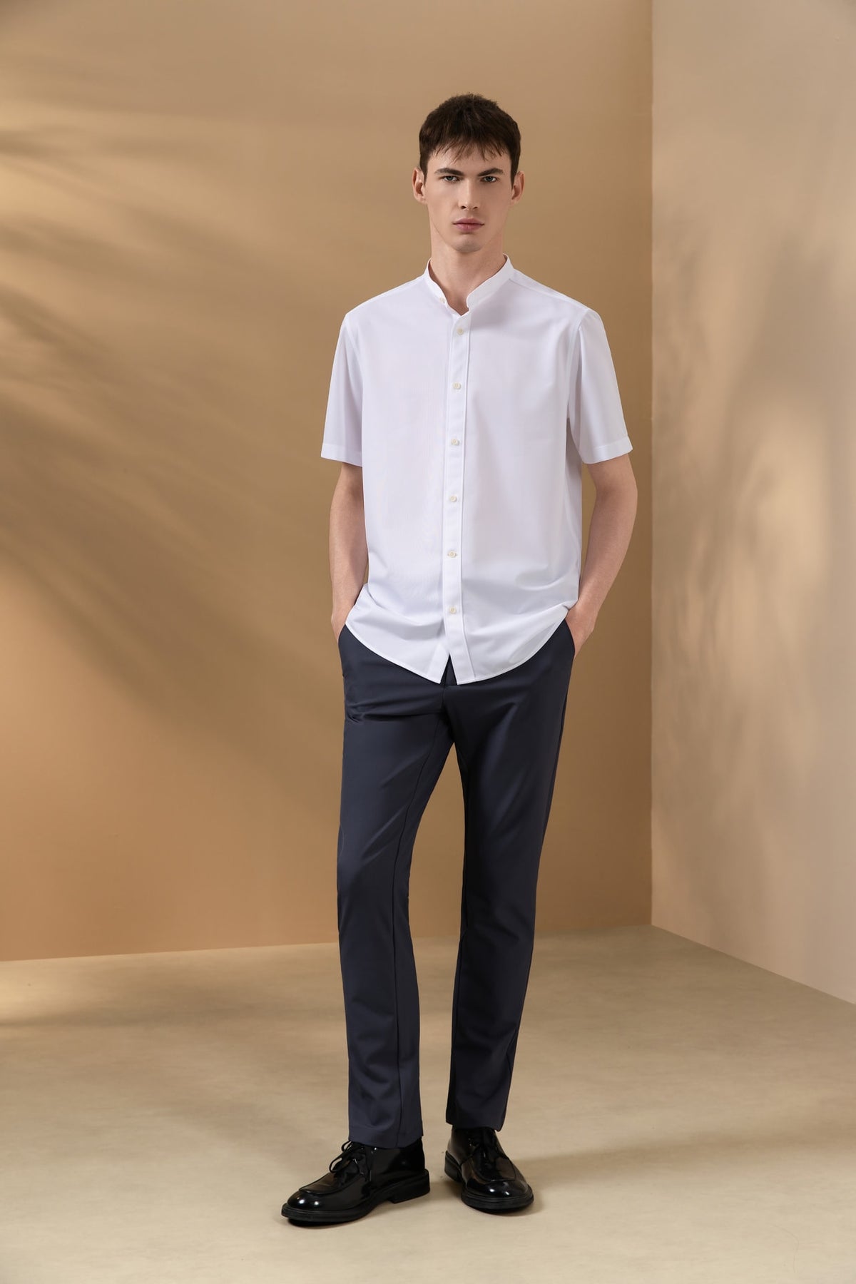 Multi-Way Stretch Nylon Twill Extra Slim Fit Casual Pants