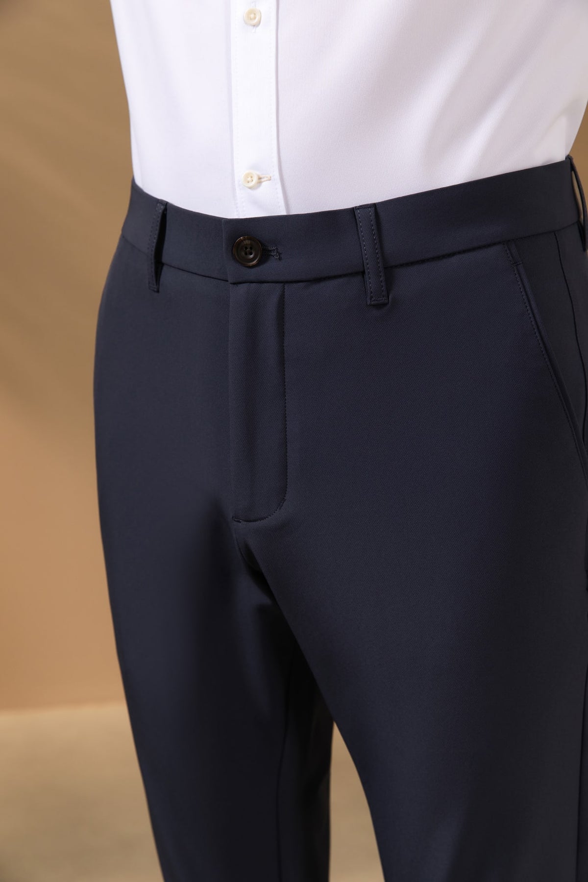 Multi-Way Stretch Nylon Twill Extra Slim Fit Casual Pants
