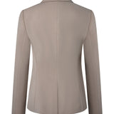 Poly Cavalry Twill Slim Fit Suit Blazer with Detachable Brooch