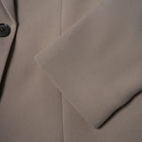 Poly Cavalry Twill Slim Fit Suit Blazer with Detachable Brooch
