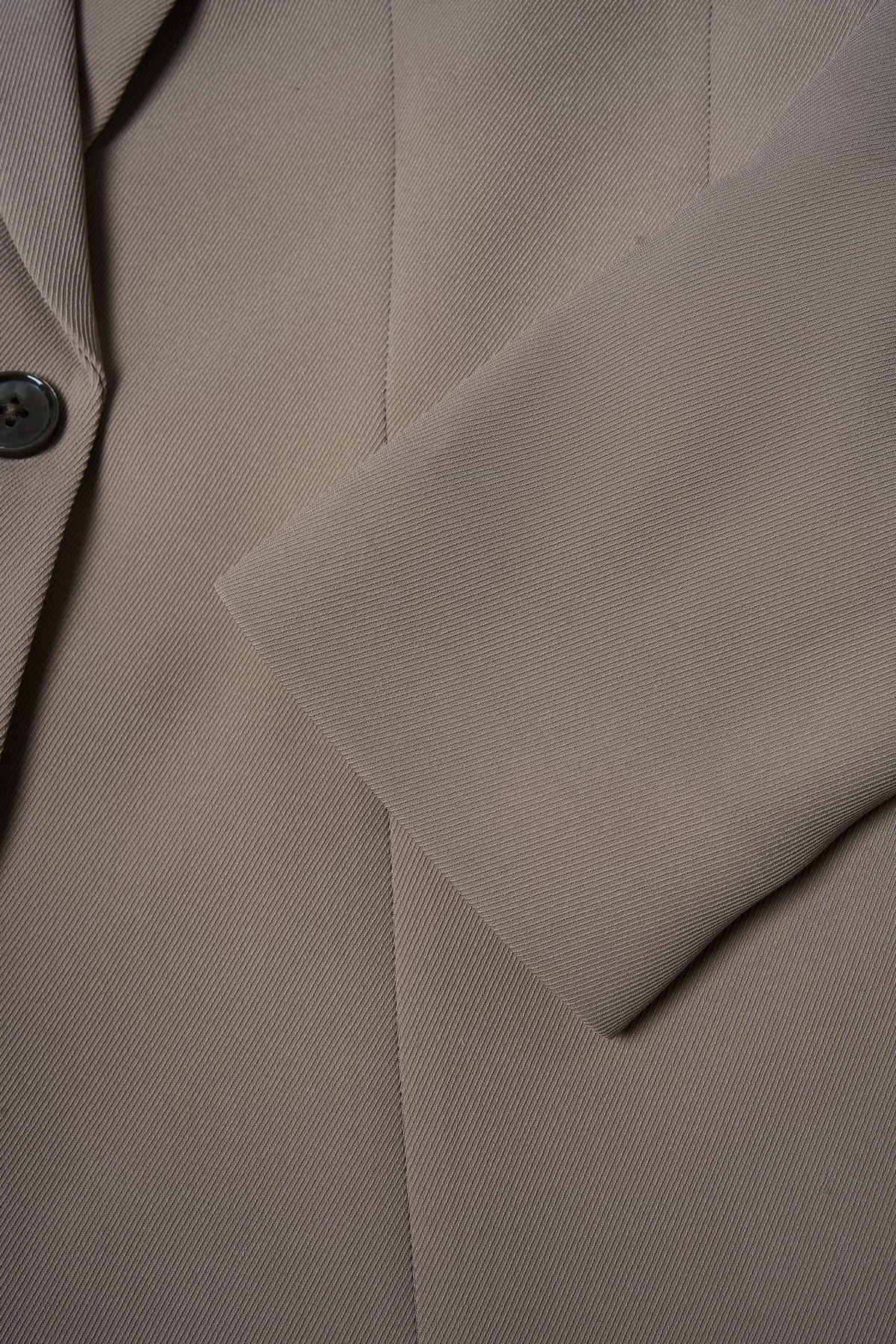 Poly Cavalry Twill Slim Fit Suit Blazer with Detachable Brooch