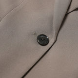 Poly Cavalry Twill Slim Fit Suit Blazer with Detachable Brooch