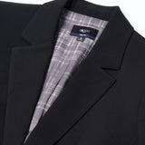 Poly Cavalry Twill Slim Fit Suit Blazer with Detachable Brooch