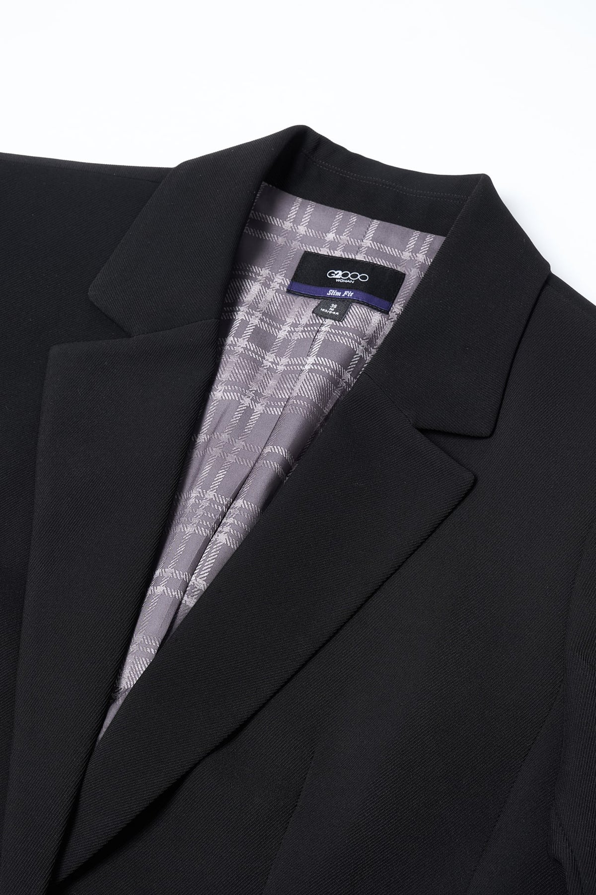 Poly Cavalry Twill Slim Fit Suit Blazer with Detachable Brooch