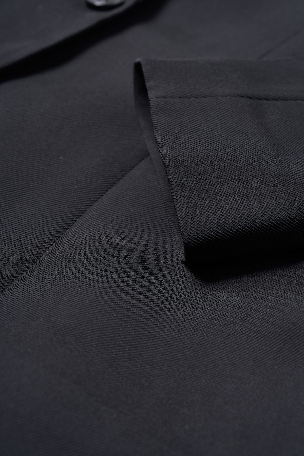 Poly Cavalry Twill Slim Fit Suit Blazer with Detachable Brooch