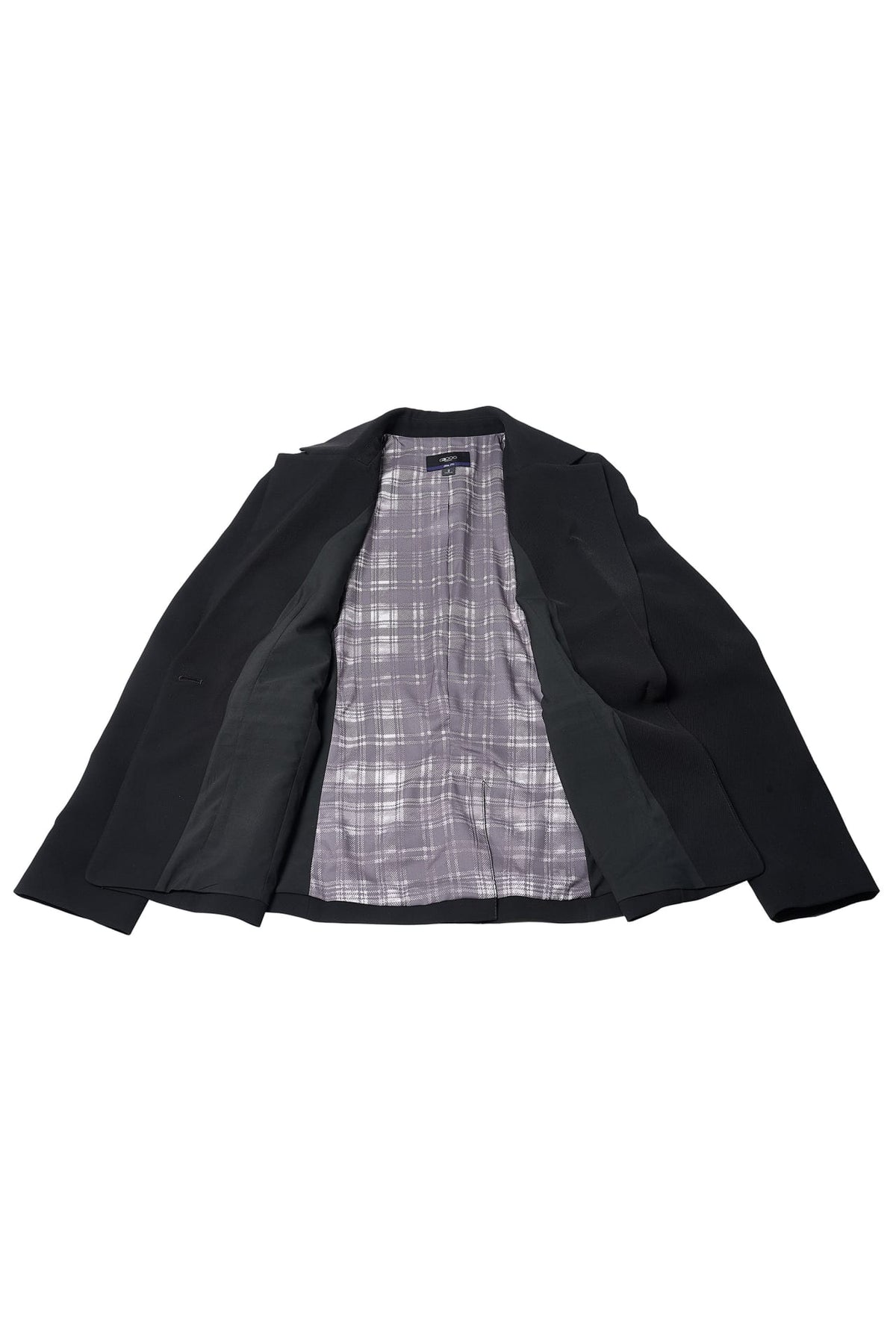 Poly Cavalry Twill Slim Fit Suit Blazer with Detachable Brooch