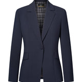 Multi-Way Stretch Poly Crepe Comfort Fit Suit Blazer with Scarf