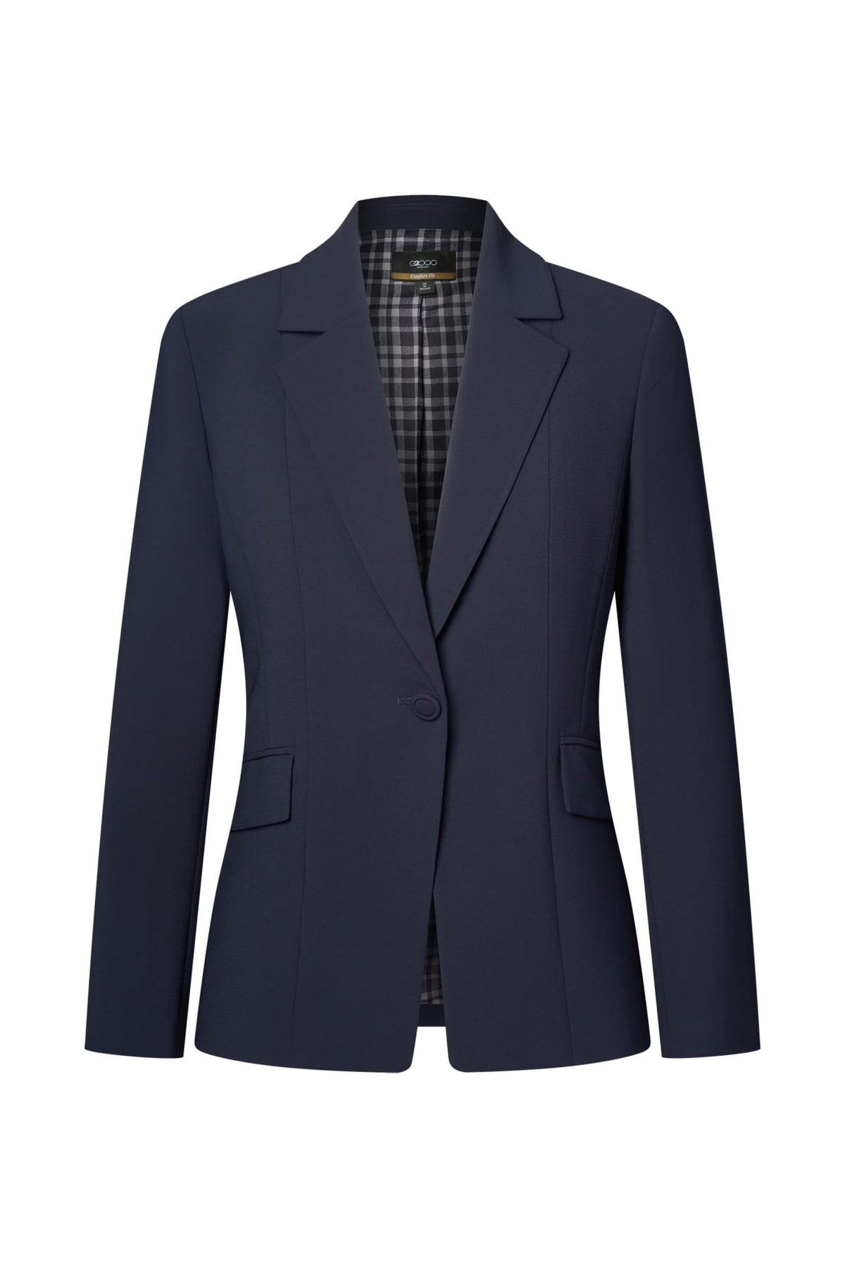 Multi-Way Stretch Poly Crepe Comfort Fit Suit Blazer with Scarf