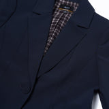 Multi-Way Stretch Poly Crepe Comfort Fit Suit Blazer with Scarf