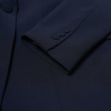 Multi-Way Stretch Poly Crepe Comfort Fit Suit Blazer with Scarf
