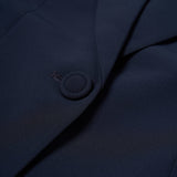 Multi-Way Stretch Poly Crepe Comfort Fit Suit Blazer with Scarf