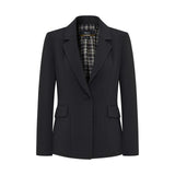 Multi-Way Stretch Poly Crepe Comfort Fit Suit Blazer with Scarf
