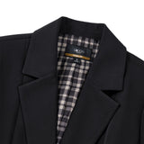 Multi-Way Stretch Poly Crepe Comfort Fit Suit Blazer with Scarf