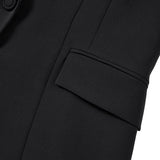 Multi-Way Stretch Poly Crepe Comfort Fit Suit Blazer with Scarf
