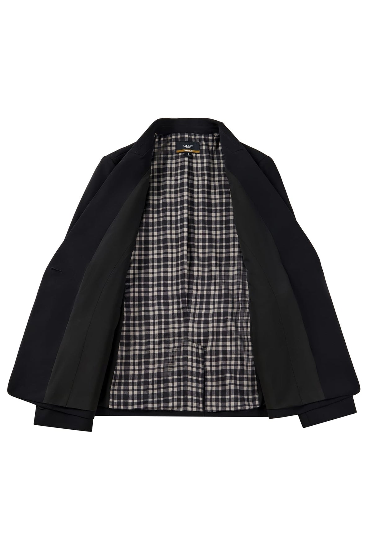 Multi-Way Stretch Poly Crepe Comfort Fit Suit Blazer with Scarf