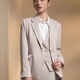 Poly Ottoman Comfort Fit Suit Blazer with Detachable Inner Placket