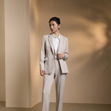 Poly Ottoman Comfort Fit Suit Blazer with Detachable Inner Placket