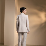 Poly Ottoman Comfort Fit Suit Blazer with Detachable Inner Placket