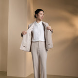 Poly Ottoman Comfort Fit Suit Blazer with Detachable Inner Placket