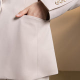 Poly Ottoman Comfort Fit Suit Blazer with Detachable Inner Placket