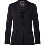 Poly Ottoman Comfort Fit Suit Blazer with Detachable Inner Placket