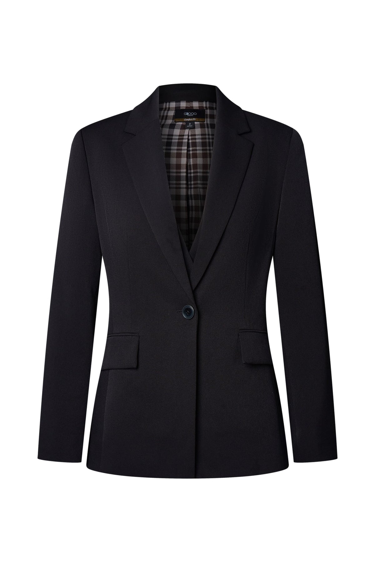 Poly Ottoman Comfort Fit Suit Blazer with Detachable Inner Placket