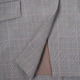Poly Rayon Plaid Slim Fit Suit Blazer
