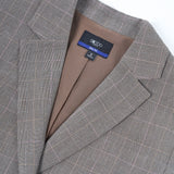 Poly Rayon Plaid Slim Fit Suit Blazer