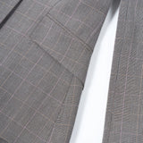 Poly Rayon Plaid Slim Fit Suit Blazer
