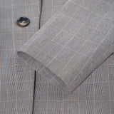 Poly Rayon Plaid Slim Fit Suit Blazer