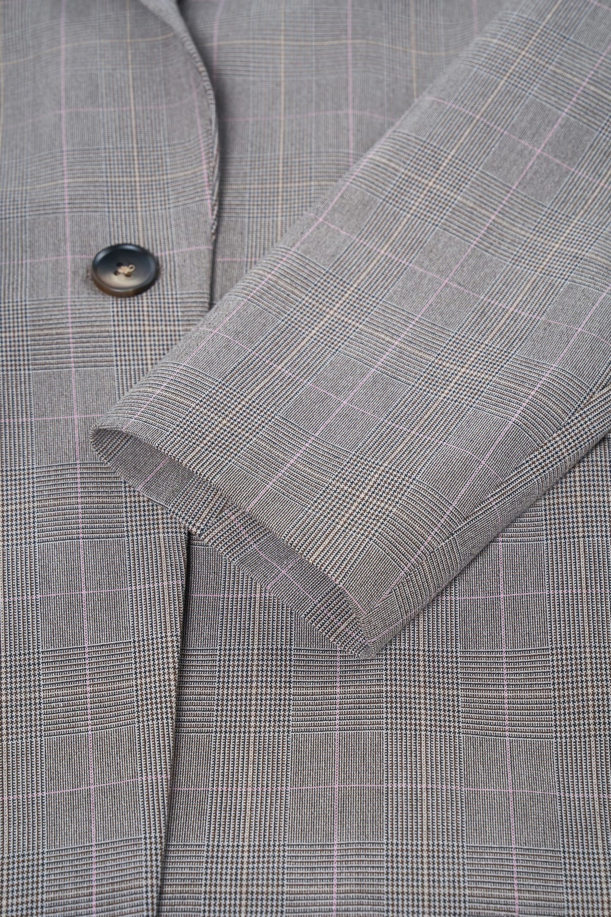 G2000 - Suits - Poly Rayon Plaid Slim Fit Suit Blazer