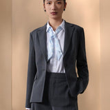 Poly Rayon Plaid Slim Fit Suit Blazer