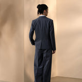 Poly Rayon Plaid Slim Fit Suit Blazer