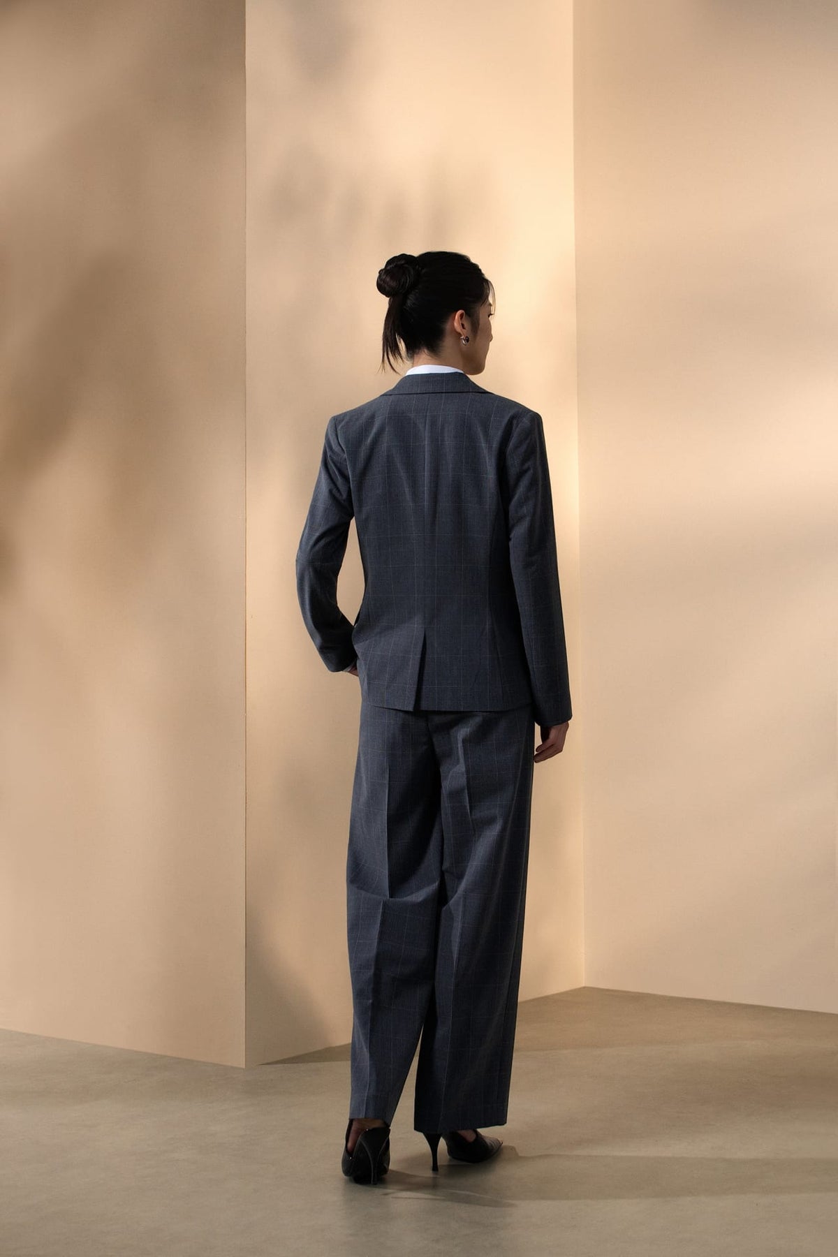 G2000 - Suits - Poly Rayon Plaid Slim Fit Suit Blazer
