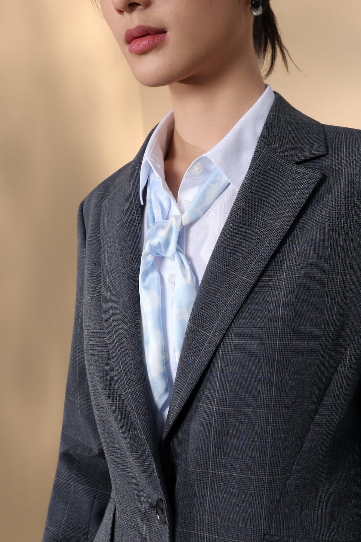 G2000 - Suits - Poly Rayon Plaid Slim Fit Suit Blazer
