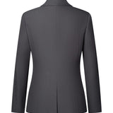 Poly Rayon Twill Easy Fit Suit Blazer with Detachable Brooch
